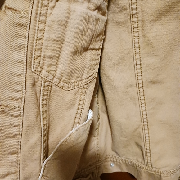 Wishlist Camel Cognac Neutral Tan Cotton Denim Jacket Size Medium - Picture 4 of 5